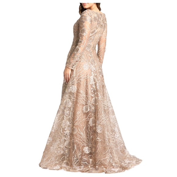 Mac Duggal Metallic Embellished Gown - Picture 2 of 16